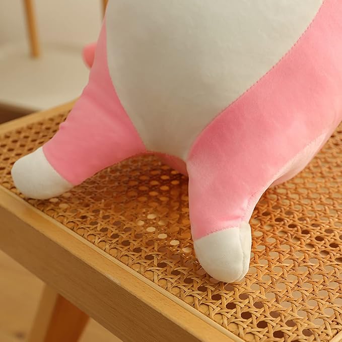 Long Pink Cat Plush Pillow Toy Sleeping Pillow Cute Cartoon Cat Stuffed Animals Soft Long Body Pillow Gift for Kids(35.43in)