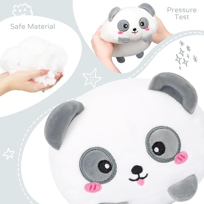 AIXINI 35.5 inch Cute Panda Plush Stuffed Animal Cylindrical Body Pillow,Super Soft Cartoon Hugging Toy Gifts