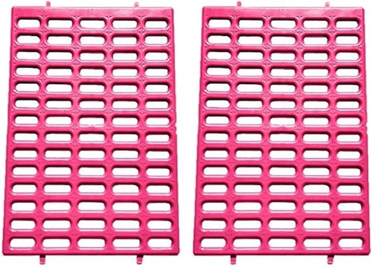 Saguaro Acres Rabbit and Small Animal Cage Resting Mat for Wire Floored Cages 2 Pack (Pink)