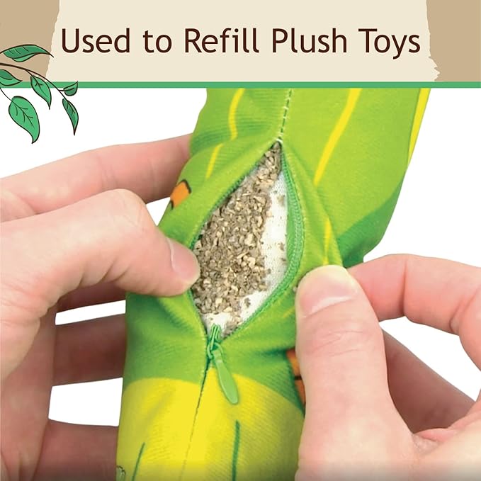 KittiKrack Rock Organic Silvervine Catnip Substitute for Cats & Kittens | All-Natural Wild Harvested Silvervine Granules | 4 Refills for TWINCRITTERS Refillable Plush Cat Toys | 10g