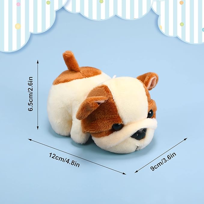 Sumind 9 Pcs 4" 5" Mini Plush Stuffed Dog Party Favor Small Puppy Stuffed Animal Bulk Soft Toy Doll Cute for Kids Gift Graduation Stocking Stuffers Baby Shower Birthday(Fluffy Puppy)