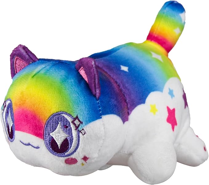 Rainbow Cat Anime Cartoon Stuffed Animal Plush Pillow