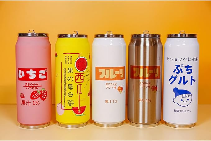 Kawaii Water Bottles Stainless Steel Water Bottle Kawaii Water Bottle with Straw Japanese Water Bottle Insulated (500ml/16.14oz，Pink)