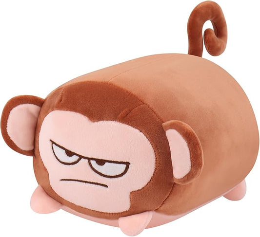 Achwishap Monkey Stuffed Animals,Monkey Plush Toy Hugging Pillow,Monkey Plush Pillow,Fluffy Monkey Throw Plushie Doll,Unique Plushies for Kids Adults Gifts(9.1”Brown)