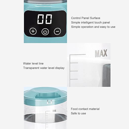 Hydrogen Water Pitcher, 1.5L Hydrogen Water Bottle Generator with SPE PEM Technology, Quick Electrolysis, LED Touch Display, for Home Fitness Office Daily