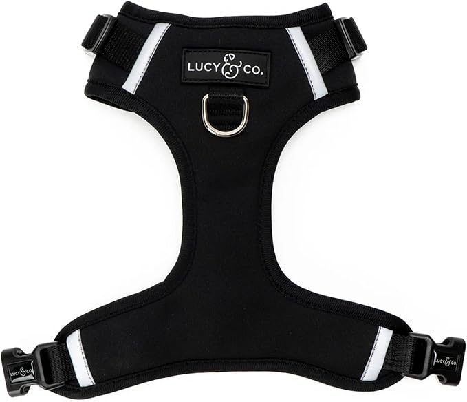 Lucy & Co. The Midnight No-Pull Dog Harness - Size Large - Vest to Stop Pulling & Walk Easy - Comfortable Leash Training Product w/Adjustable Chest & Neck Straps