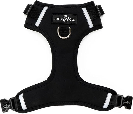 Lucy & Co. The Midnight No-Pull Dog Harness - Size Large - Vest to Stop Pulling & Walk Easy - Comfortable Leash Training Product w/Adjustable Chest & Neck Straps