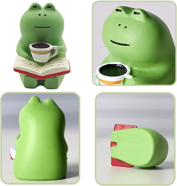 Miniature Frog Figurines Frog Figurine Frog Decor Desk Accessories for Home Office