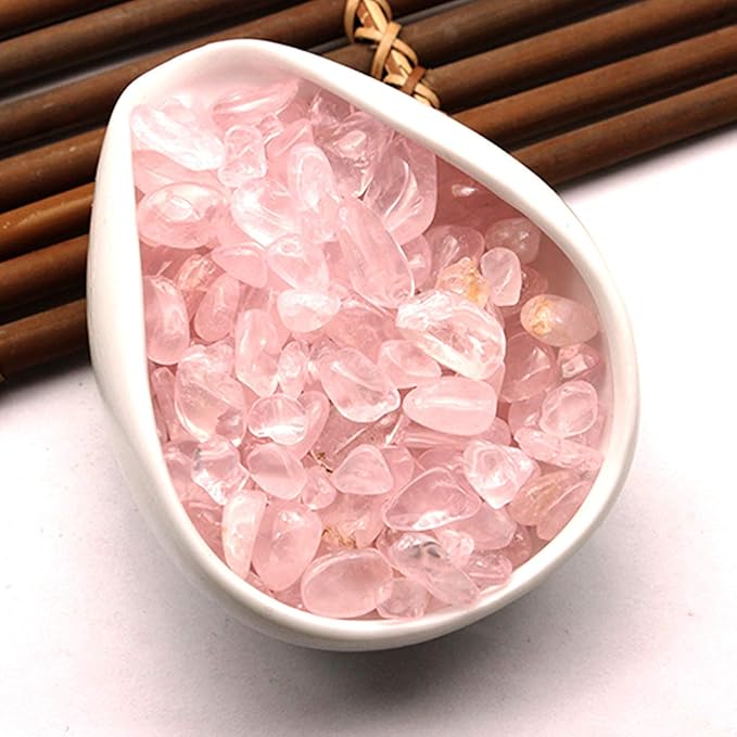 WAYBER 2 Lbs/920g Natural Pink Quartz Crystal Stones Irregular Aquarium Pebbles Rock Sands for Turtle Tank/Succulent Plants/Vase Decoration (Fill 2 Cups)