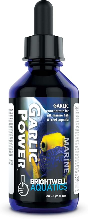 Brightwell Aquatics GarlicPower Garlic Extract for Aquarium Fish Food – Enhances Feeding Response – Boosts Nutrition – Ideal for Marine & Reef Tanks, 60 ml