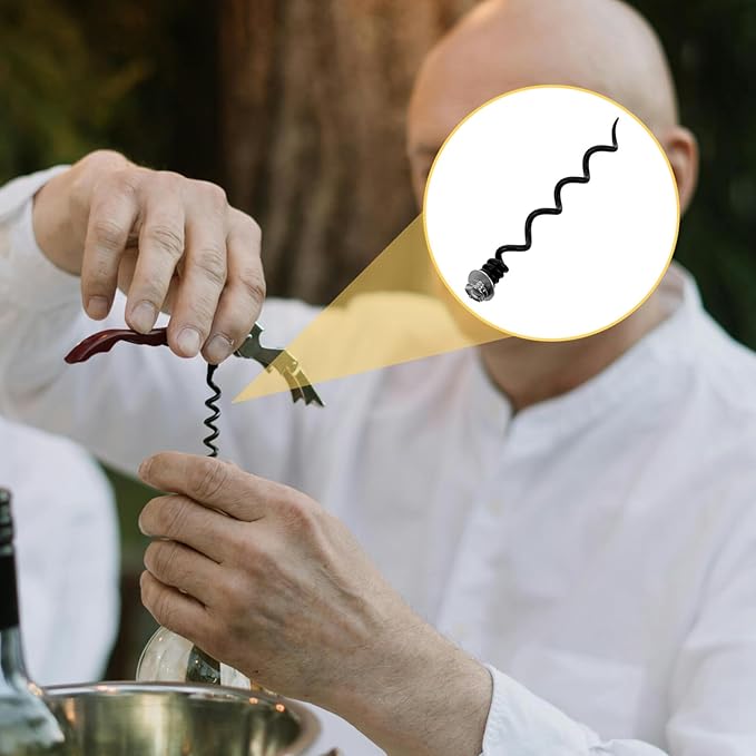 Alipis Replacement Corkscrew Spiral Worm 4pcs Corkscrew Wine Bottle Opener Manual Cork Screw for Waiter Metal Spiral Bit Replacement for Corkscrew Repairing