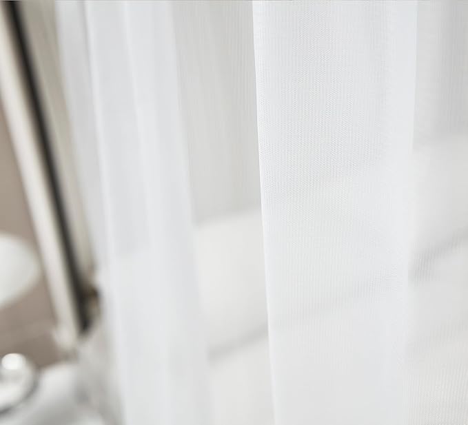 Akiky Canopy Bed Curtains White Bed Canopy Drapes Sheer Curtain Bed Scarf 1 Curtains Panel for Twin Size Bed décor