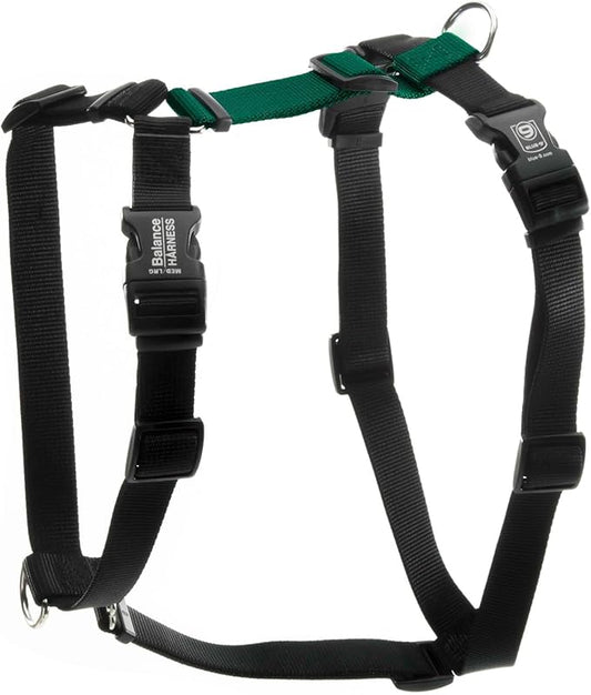 Blue-9 Buckle-Neck Balance Harness, Fully Customizable Fit No-Pull Harness, Ideal for Dog Training and Obedience, Made in The USA, Hunter Green, Large