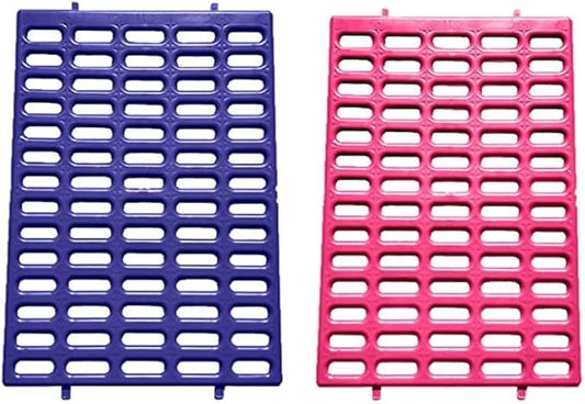 Saguaro Acres Rabbit and Small Animal Cage Resting Mat for Wire Floored Cages 2 Pack (Pink & Purple)