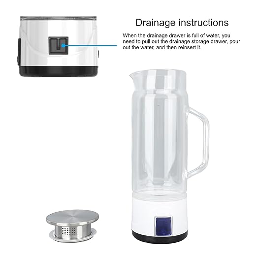 Hydrogen Water Bottle, 1000ml Large Capacity Hydrogen Rich Water Generator, Rechargeable Water Ionizer Machine, Efficient Electrolysis for Fitness Drinking