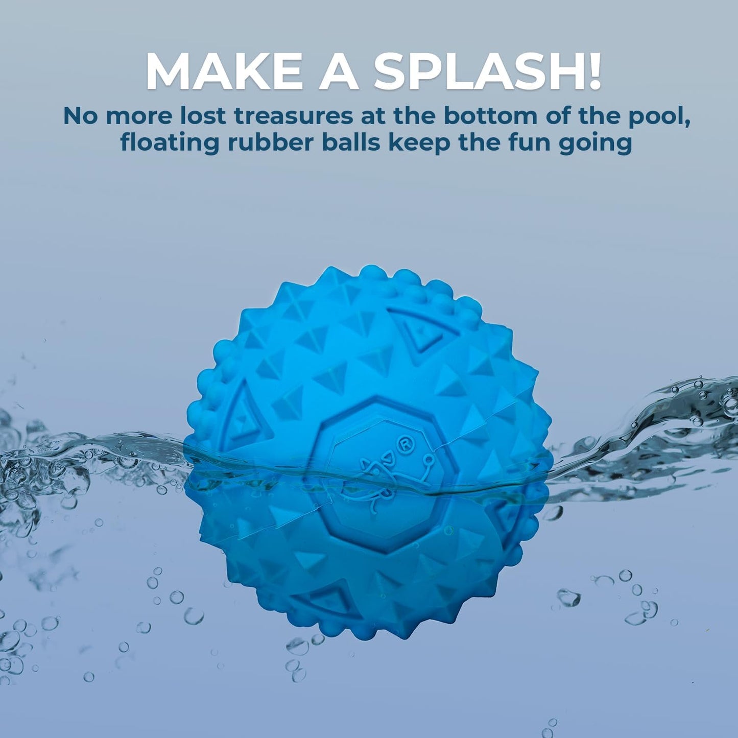 Best Pet Supplies Interactive Squeaky Dog Chew Toy, Ideal Dog Toys for Chewers, Small, Medium & Large Dogs, and Fetch Lovers - Spiky Ball (Blue, Orange), Medium 2.5"