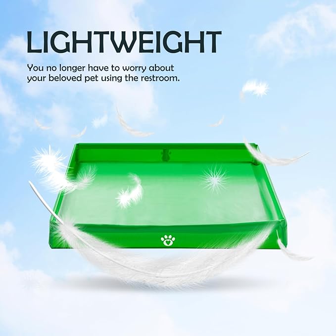 MEEXPAWS Dog Pee Pad Holder Foldable, Puppy Pad Holder Liner Base High Side, Dog Litter Box Indoor 23x15 in, Training Pad Holder Leak-Proof Easy Clean