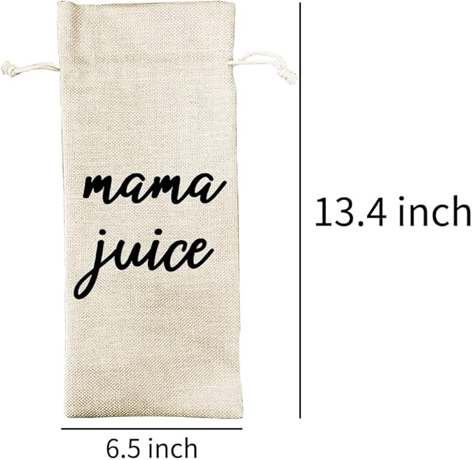 Mom Juice Wine Bag,, Mom Birthday Gifts, mom Wine Bag, Mom Gifts, Gift Ideas for Mom, New Mom Gifts, Mothers Gifts for Mom from Daughter Son (DL080)
