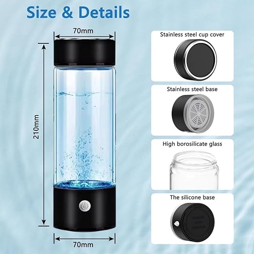 Hydrogen Water Bottle, Hydrogen Water Generator with PEM SPE Technology,Hydrogen Water for Home, Office, Daily Drinking