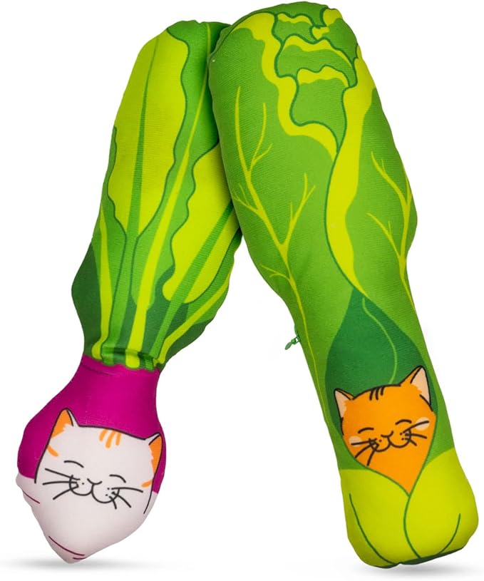 KittiVeggi 2-Pack Organic Silvervine Catnip Substitute Toys for Cats & Kittens | 100% All-Natural Wild Harvested Silvervine | 2 Refillable Vegetable Kicker Cat Toys