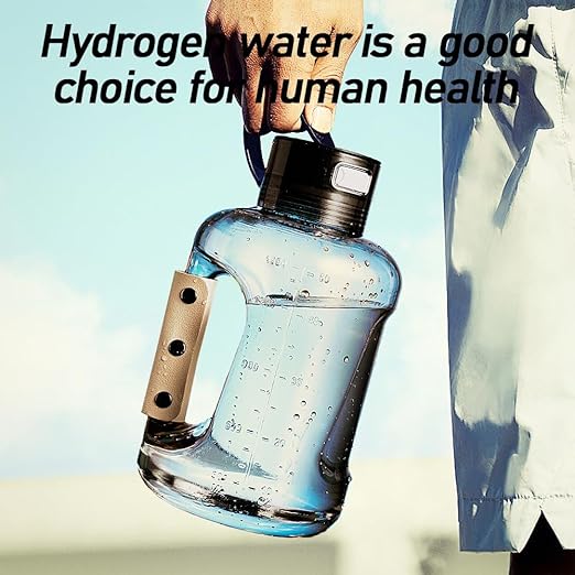 Hydrogen Water Bottle 50oz 1.5L Large Capacity Hydrogen Water Bottle Generator, shatterproof, Suitable for Gym, Playground and Outdoor scenarios, Hydrogen Concentration up to 1600ppb,Green