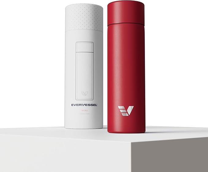 Mini Stainless Steel Water Bottle 14oz - Non-insulated | Designed for Bags | Slim, Lightweight & Stylish – Red