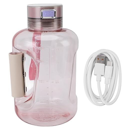 Hydrogen Water Bottle, Portable Leakproof Hydrogen Rich Water Generator, Rechargeable Sports Kettle for Family Fitness Office Travel Daily, 1.5L (Roseate)