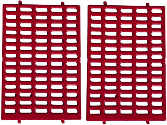 Saguaro Acres Rabbit and Small Animal Cage Resting Mat for Wire Floored Cages - Pack of 2 (Red)