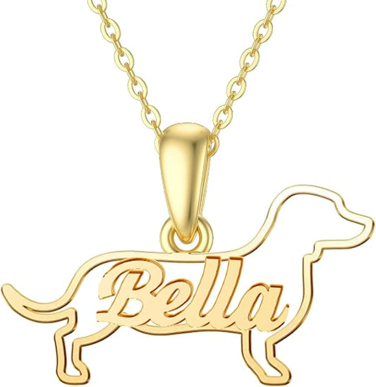 925 Sterling Sliver Yorkshire/Corgi/Labrador/Pug/Bulldog/Paw Print/Cross Necklace Cute Puppy Dog Necklace Jewelry Birthday Gifts for Women Girls Dog Lovers