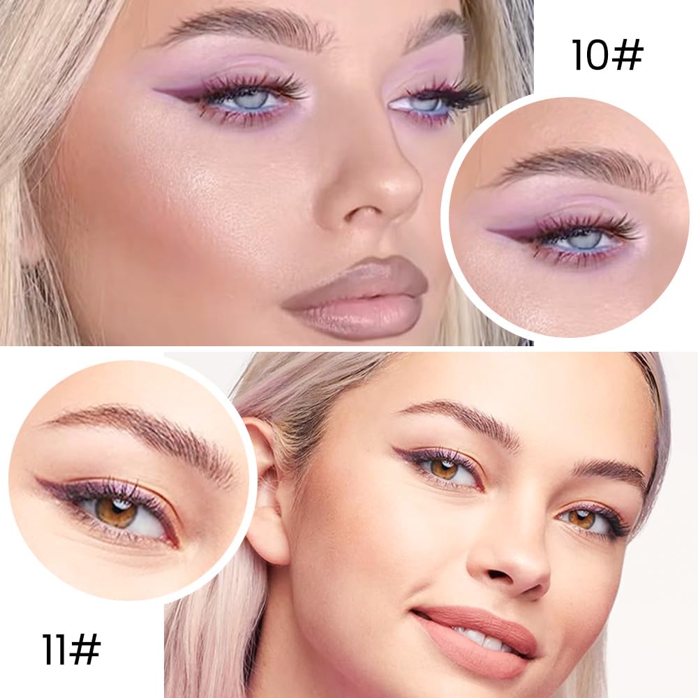 evpct 2Pcs Light Dark Purple Gel Eyeliner Pencils Eye Black Face Paint Stick Lipstick Halloween Makeup Set Waterproof Smudge Proof Eyeliner Pen Crayon Smokey Eye delineador de ojos contra el agua