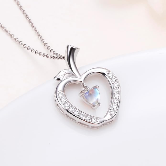 925 Sterling Silver Animal Necklaces Lion/Honeybee/MaMa Bear/Koalas Necklace Adjustable Chain Animal-Lover Pendant CZ/Moonstone Jewelry For Women Men