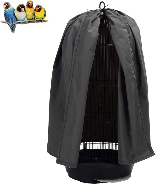 QBLEEV Round Parrot Birdcage Cover Pet Universal Blackout Cage Cover Shade Windproof Light-Proof Sleep Reduces Distractions Night Accessories Cloth Without Cage