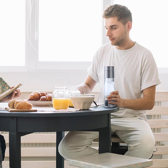 Hydrogen Water Bottle,Generates Real 4000ppb Pure Hydrogen Rich Concentration Ionized Alkaline Water Generator