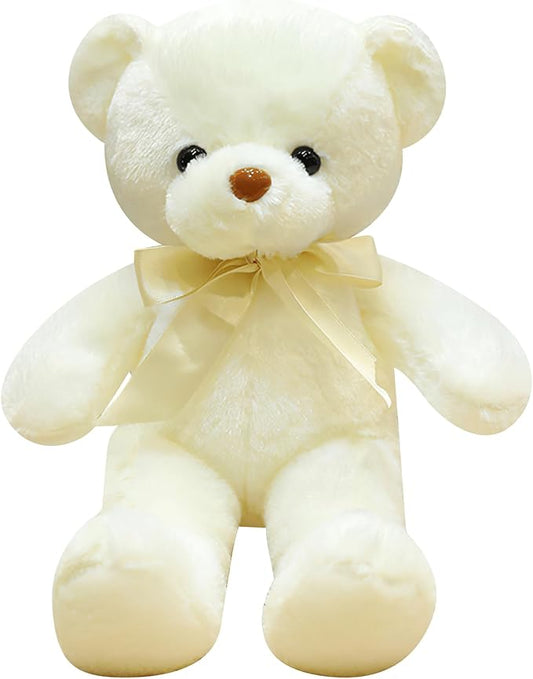 White Teddy Bear Stuffed Animals 13.4“ Soft Cuddly Stuffed Plush Teddy Bear Cute Plush Toys Birthday Christmas Valentine’s Day Wedding Graduation Party Gifts