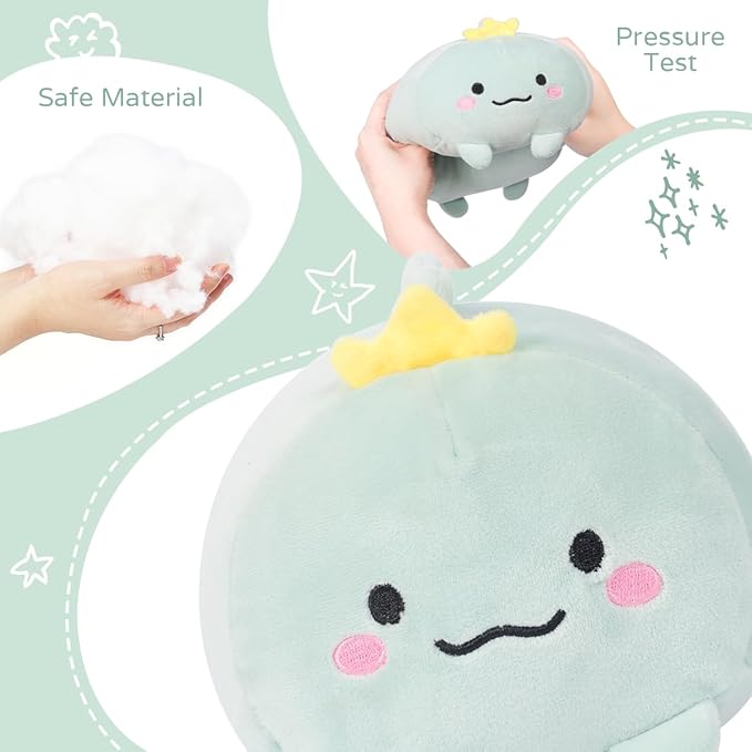 AIXINI 35.5 inch Cute Dinosaur Plush Stuffed Animal Cylindrical Body Pillow,Super Soft Cartoon Hugging Toy Gifts