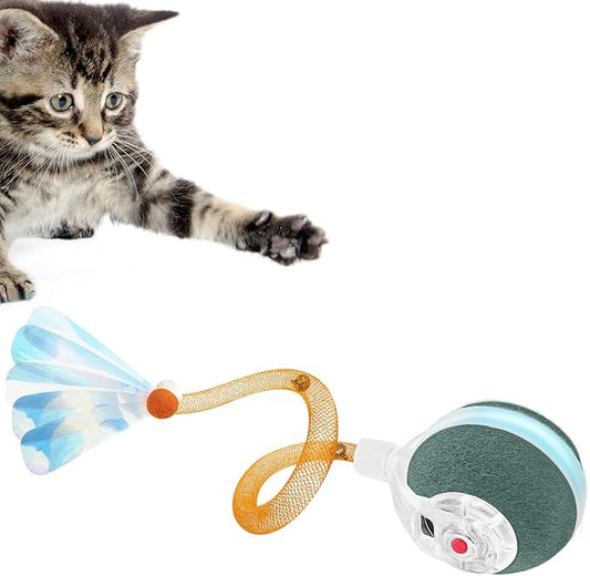 Interactive Cat Toys Ball for Indoor Cats,[2025 Newly Upgraded] Agile Moving Cat Ball with Elastic Mesh Tail,Automatic Kitten Toys for Bored Indoor Adult Cats,Motion Activated (Dark Green)