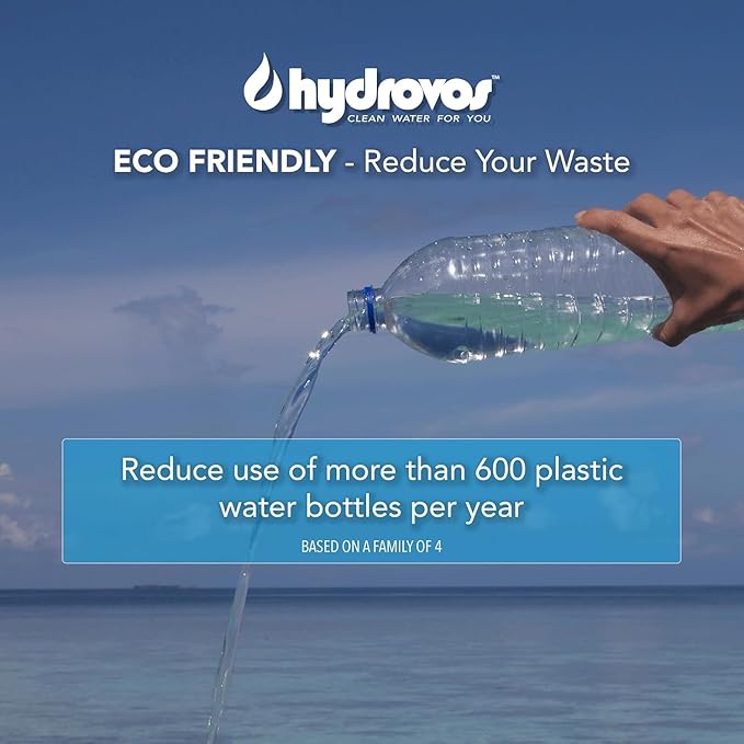 HV-RO075-FP Water Filters, Replacement Cartridges #1, 2, 4 for HYDROVOS 75 GPD Reverse Osmosis System, Easy DIY Filter Changes, Pack of 3