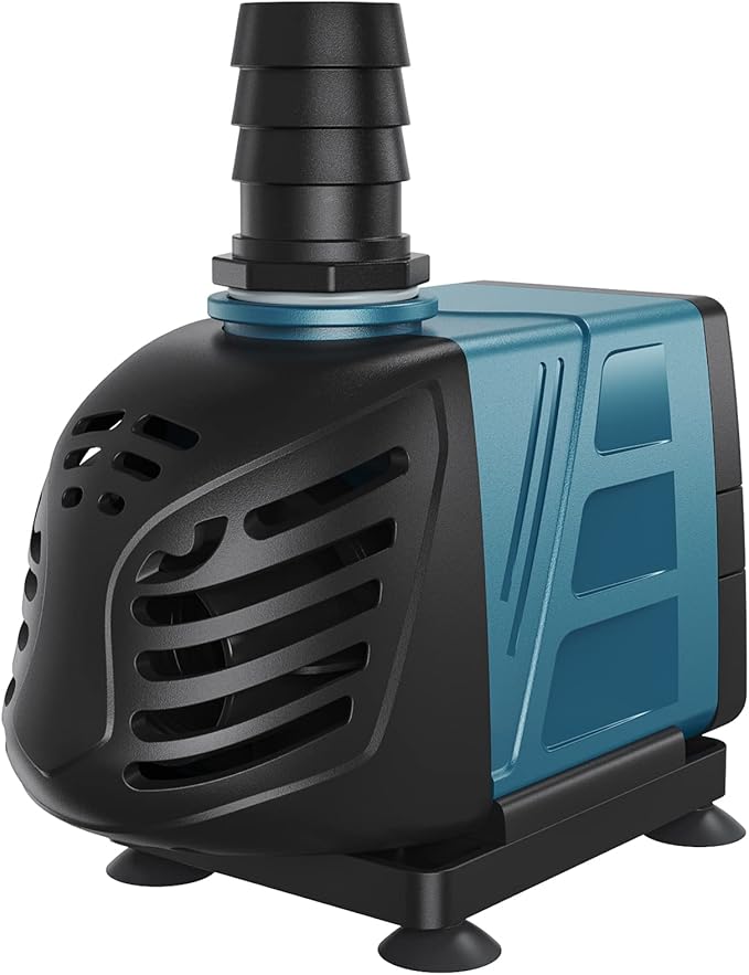 Uniclife Aquarium 800 GPH Submersible and Inline Water Pump 55W 8ft High Lift AC 120 V Quiet Return Pump with 6 ft. Power Cord for Large Fish Tanks Pond Waterfalls Fountains Sumps and Gardens