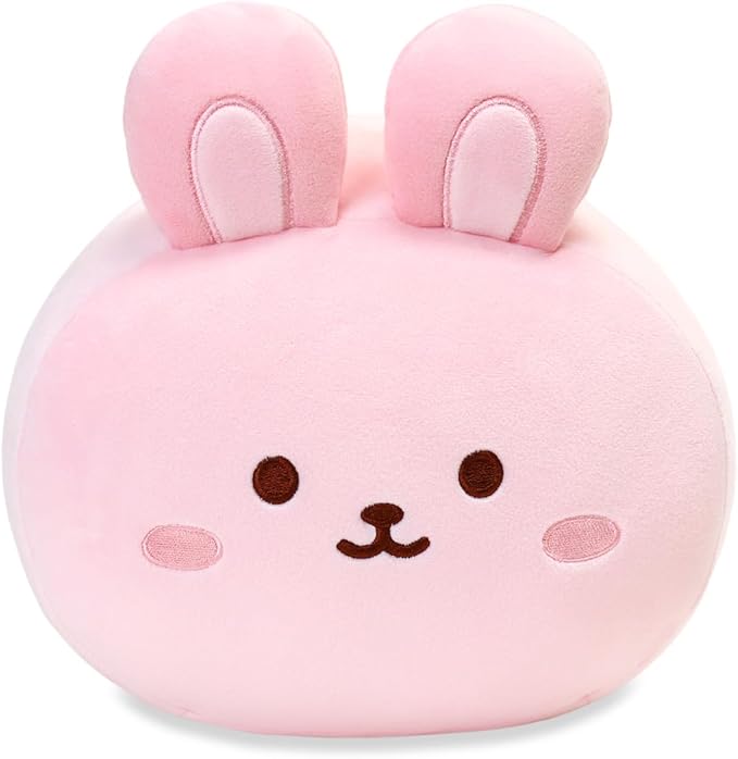 Anirollz Stuffed Animal Plush Toy – 15" Large Plush Doll | Soft, Squishy, Cute, Comfort, Safe | Birthday Gift Pillow with Cute Character Pink Bunny Rabbit Bunniroll