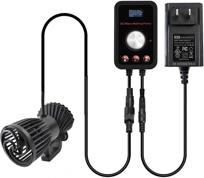 CONQUERALL 660-4700GPH 28W DC 24V Energy Saving Large Flow Wave Maker Controllable Multi Wave Suit for Marine Aquarium Tropical Fish and Reef Tank