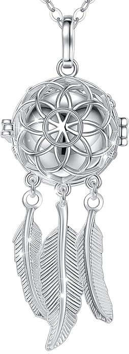 INFUSEU Unique Urn Necklaces for Ashes for Women, Cremation Jewelry for Human Pet Ashes, 24 Inch Chain