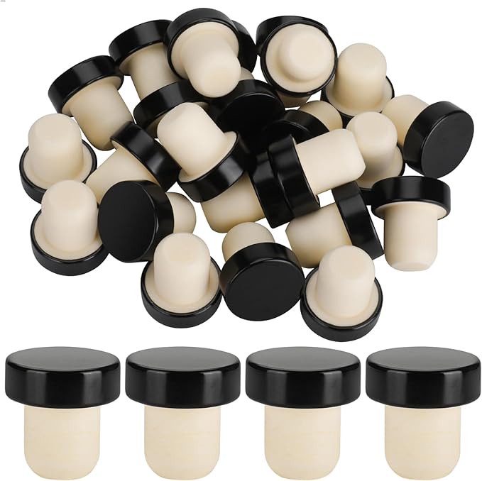 Wine Bottle Corks T Shaped Cork Plugs for Wine Cork Wine Stopper Reusable Wine Corks Sealing Plug Bottle for Wine Beer Bottles DIY Craft (24pcs T-shaped)