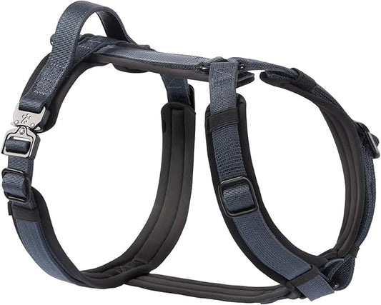CLEPAWS Dog Harness for X-Large Dogs, No Pull Dog Harness Easy Walk with Metal Hardware, Ergonomic Y-Shaped Design, Soft Padding, Padded Handle, Durable High-Tensile Nylon (Nightfall, XL)