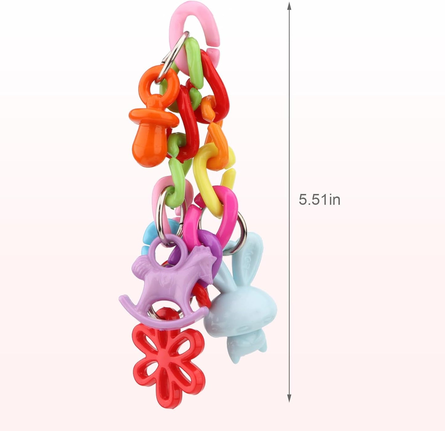 Hypeety Bird Parrot Foot Toy Chewing Swing Bite Toy Plastic Parrot Toys Bird Toys Macaw Toys for Lovebirds Conures Caiques Sun Parakeet Cockatiel Budgie