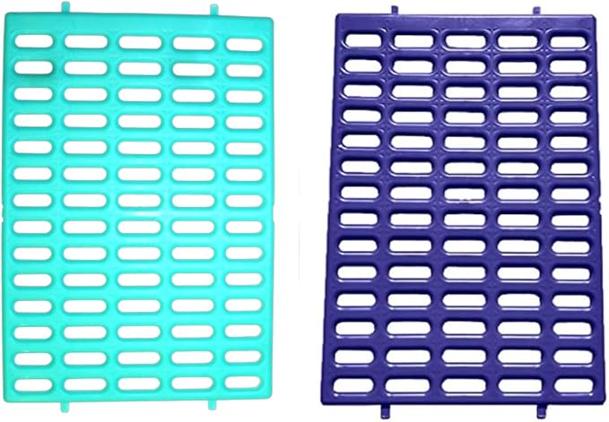 Saguaro Acres Rabbit and Small Animal Cage Resting Mat for Wire Floored Cages 2 Pack (Purple & Teal)