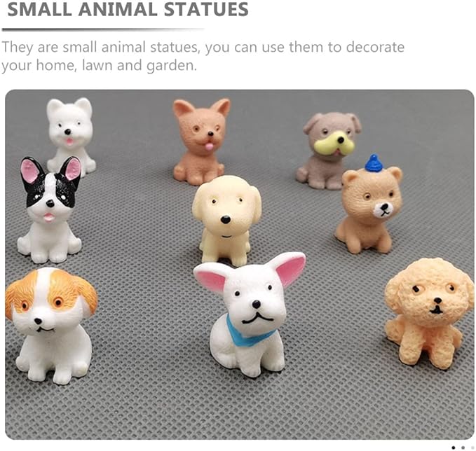 TOYANDONA 18pcs Artificial Puppies Toys for Kids - Mini Dog & Cat Animal Figures - Resin Small Animals - Child Crafts