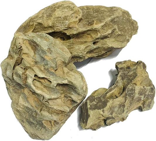 Natural Stone Aquarium Decoration 8.8lb Dragon Stone Rock Mixed Sizes for Micro Landscape Fish Tank Decor