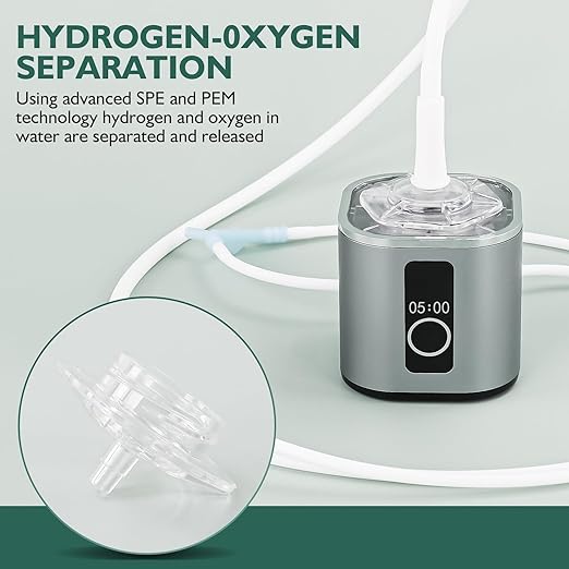 Hydrogen Water Bottle,Hydrogen Water Bottles Generator, Built-in Hydrogen Water Machine Quickly Produces Hydrogen to add to Hydrogen Tanks,Grey