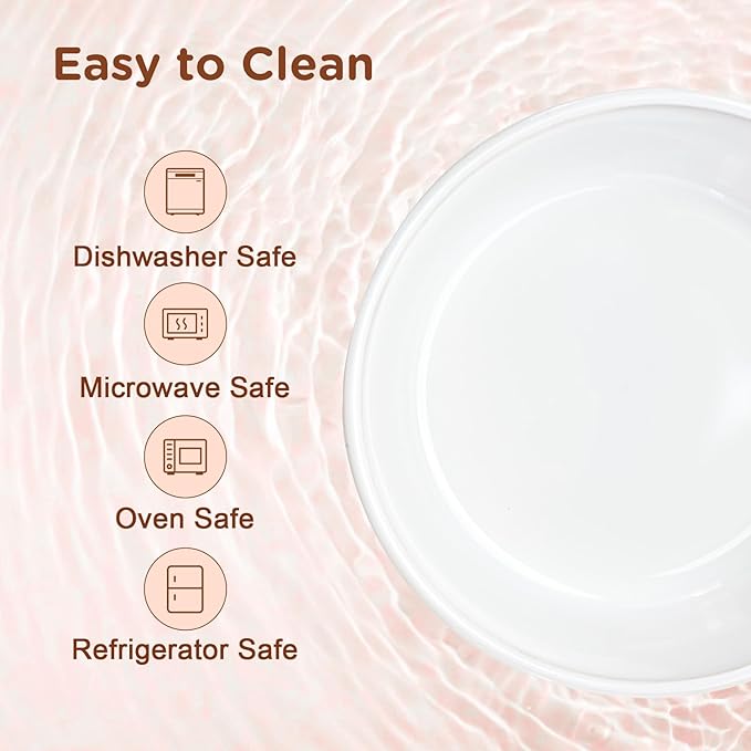 SPUNKYJUNKY Ceramic Dog Bowls Dog Bowl Set with Acacia Wood Stand Raised Dog Bowl Dog Food and Water Bowl for Small Medium Sized Dog (21cm)