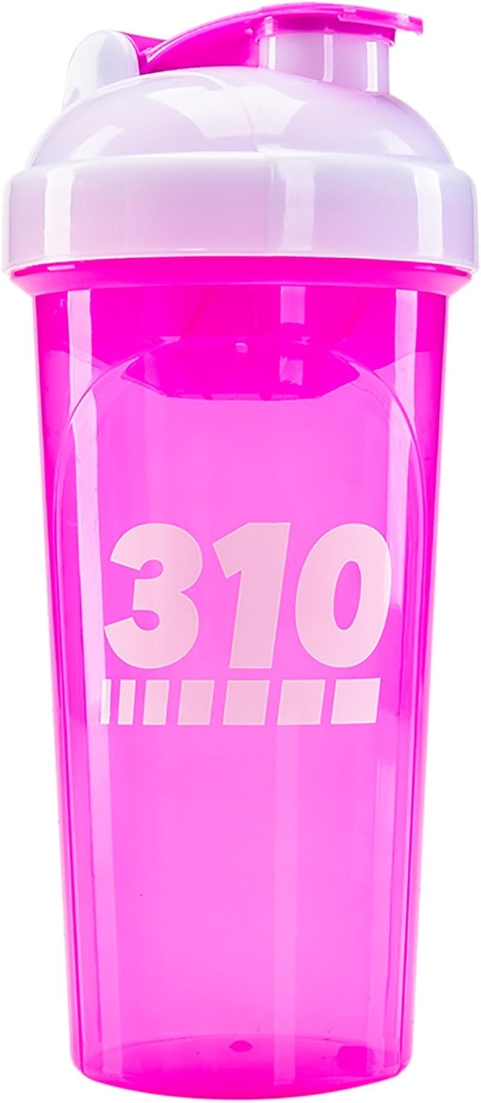 310 Shaker - Protein Shaker and Meal Replacement Blending Bottle (Pink)